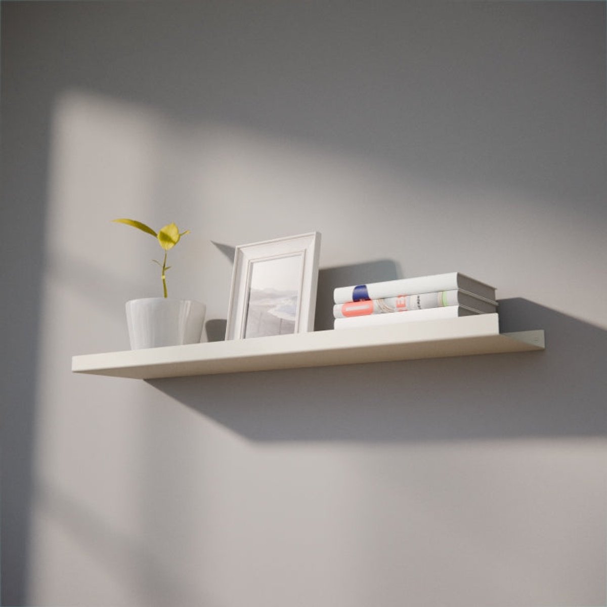 Metalen Wandplank Edge Kiezelgrijs 80 cm - Kunst van Staal