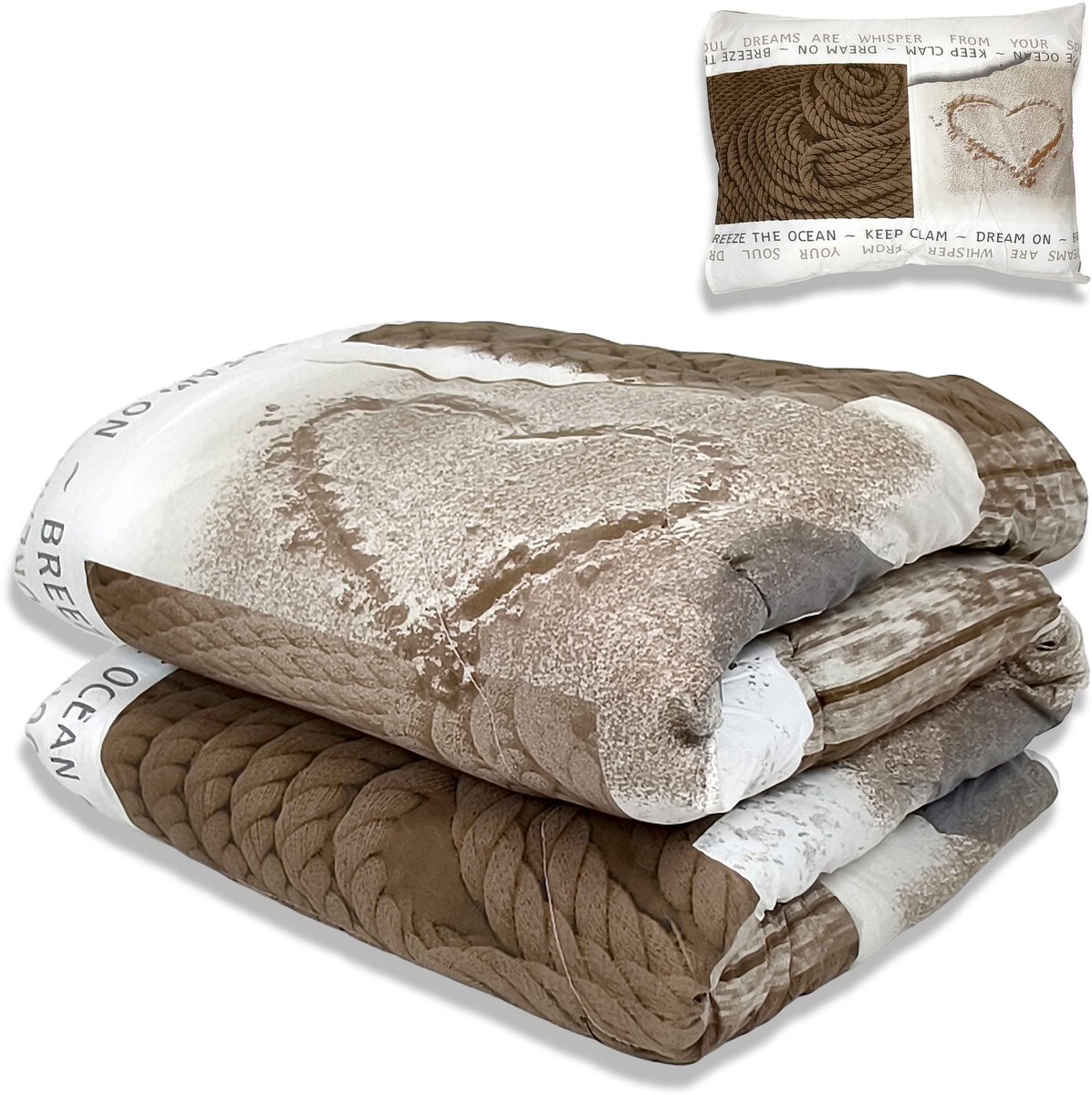 Dekbed zonder overtrek - All year 140x220cm - Dream - Wasbaar Dekbed Zonder Overtrek – Hypoallergeen & Antibacterieel – 30 dagen proefslapen - Wasbaar hoesloos dekbed - Bedrukt dekbed - zomerdekbed & winterdekbed