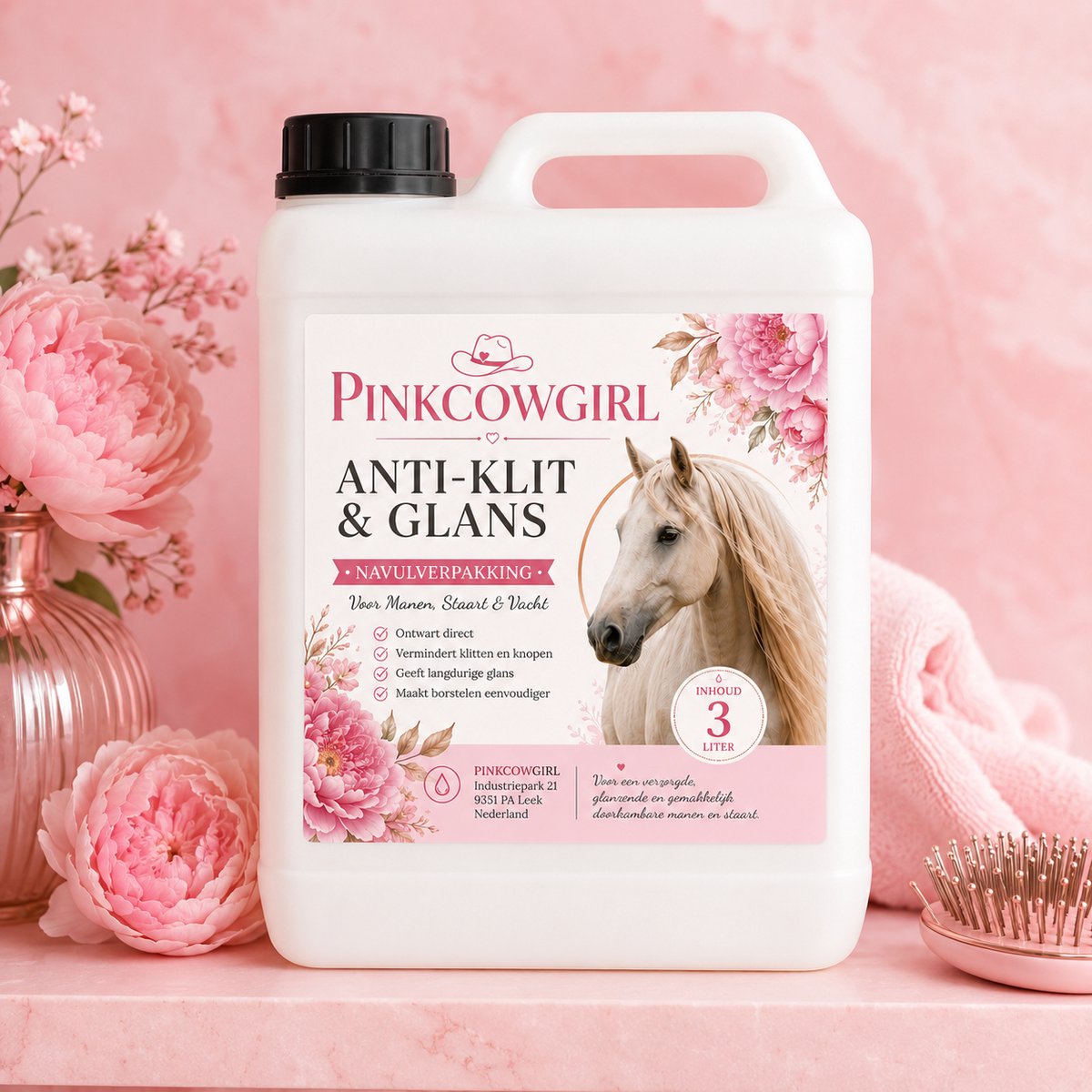 PinkCowgirl - Anti Klit & Glans - 3L - verzachtend - gloss - manen en staart - tangle - body shine