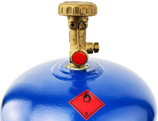 GARDINGER Actieset lege vulbare propaangasfles van 2,5 kg met veiligheidsventiel, adapter vulslang (alternatief voor GAZ R907) — afbeelding 2