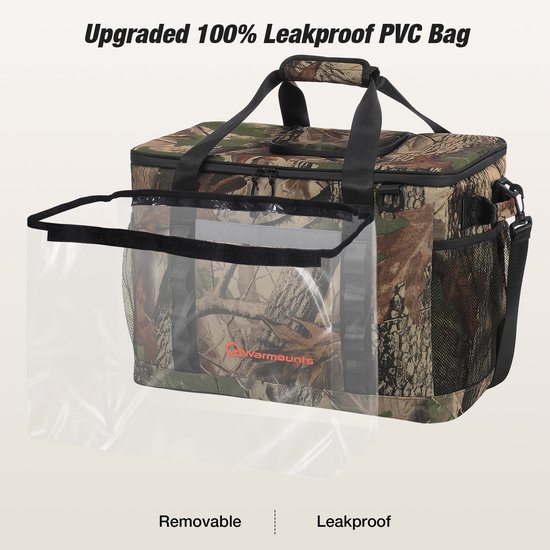 WARMOUNTS 40L Koeltas Groot - Opvouwbare Geïsoleerde Cooler Bag - Waterdichte Thermotas met Schouderriem - Voor Eten, Bier, Werk, Strand en Reizen van Warmounts — afbeelding 3