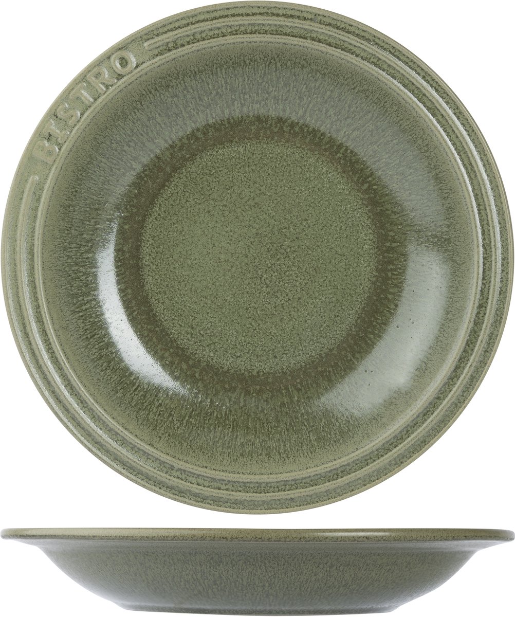 Cosy&Trendy Bistro Thyme Green Diep Bord - Ø26cm - Set-6