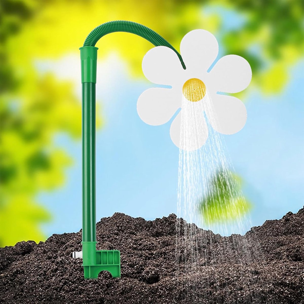 Crazy Daisy Sproeier - Grappige Dansende Bloem Water Sproeier - 360 Gradens Roterende Zon - Madeliefje Grond Sproeier voor Tuin - Gazon Honden Spelen - Watergeven Accessoire