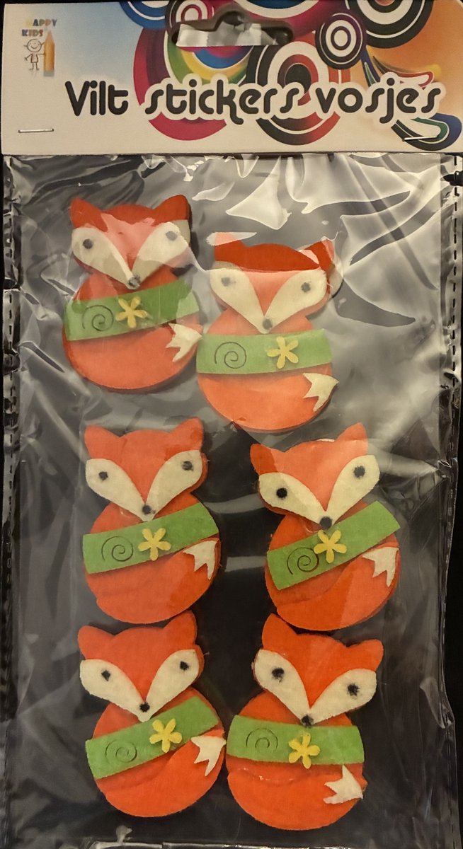 Vilt stickers vosjes
