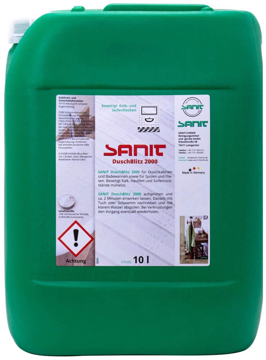 Douche Reiniger 10L Sanitair Reiniger Kalk Verwijderen