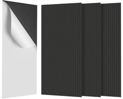 ACXIN 3D Akoestische Wandpanelen Zelfklevend - Zwart - Geluidsisolatie Geluidsdemping Akoestische Wandbekleding 3D Wanddecoratie Interieur - 16 Stuks