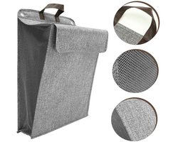 Hangende Wasmand – Opvouwbare Waszak voor Deur of Wand – Ruimtebesparend – Grijs