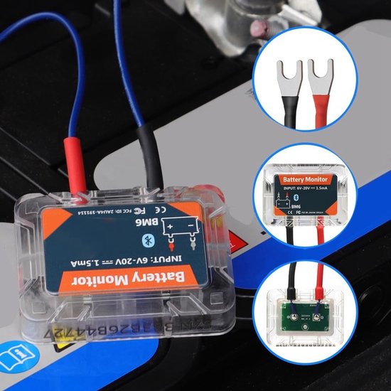 Auto Accu Monitor - Accu Controle - Voertuig Onderhoud - Bluetooth Connectie - 12V - Zoals Afgebeeld — afbeelding 2