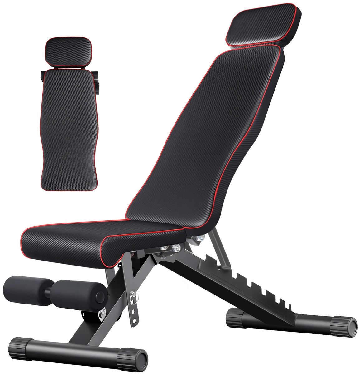 VIVERO - Fitnessbank - Trainingsbank - Gym Bench - Inklapbare halterbank - Verschillende standen - Eenvoudig in te klappen en op te bergen