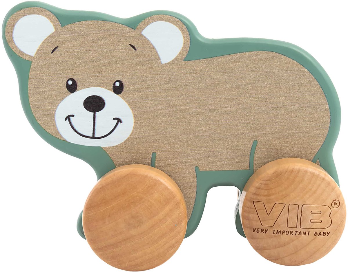 VIB® - VIB® beer op wielen - 11 cm x 6 cm x 10 cm - Babykleertjes - Baby cadeau - zwangerschap aankondiging - geboorte cadeau