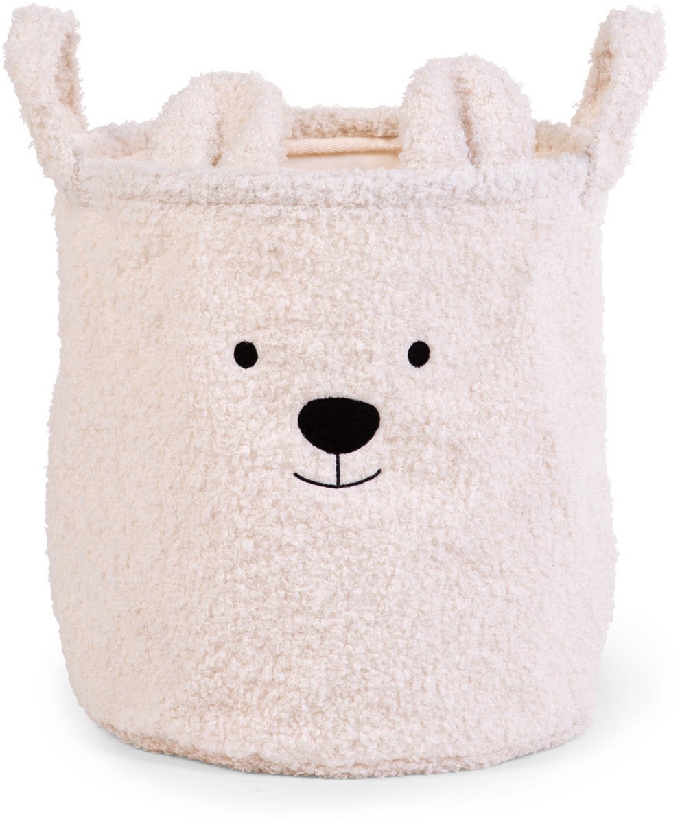 Childhome - Opbergmand - Teddy Ecru - Schattig Ontwerp - Praktische Opslag - Gemakkelijk Te Reinigen - 30x30x30 Cm