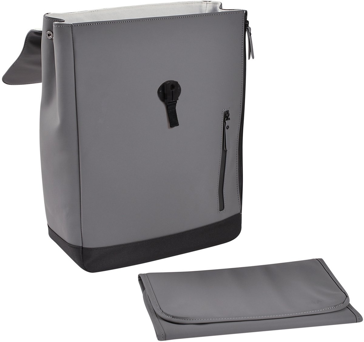Béaba Oslo Luiertas - Rugzak - 19L - Waterdicht - Incl Verzorgingsmatje - Mineral Grey - Grijs