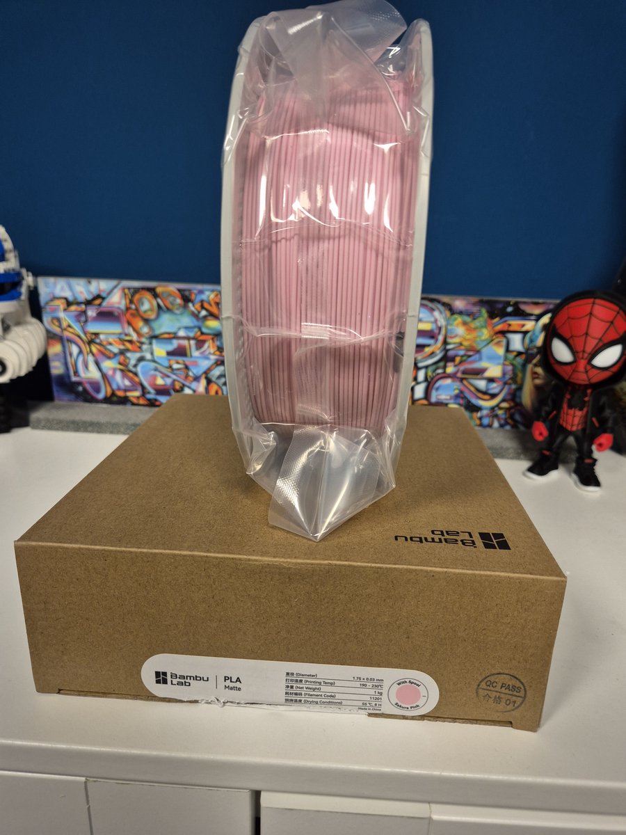Bambu Lab PLA Matte Filament 1.75mm – 1KG (Inclusief Spoel) – Sakura Pink – Premium Ultramat Kersenbloesem Roze – 3D Printer Filament