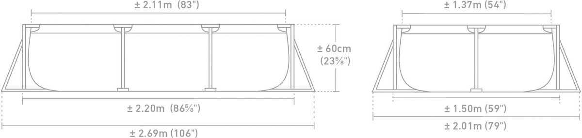 Intex Rechthoekig Opzetzwembad - 220 x 150 x 60 cm kleur roze — afbeelding 2