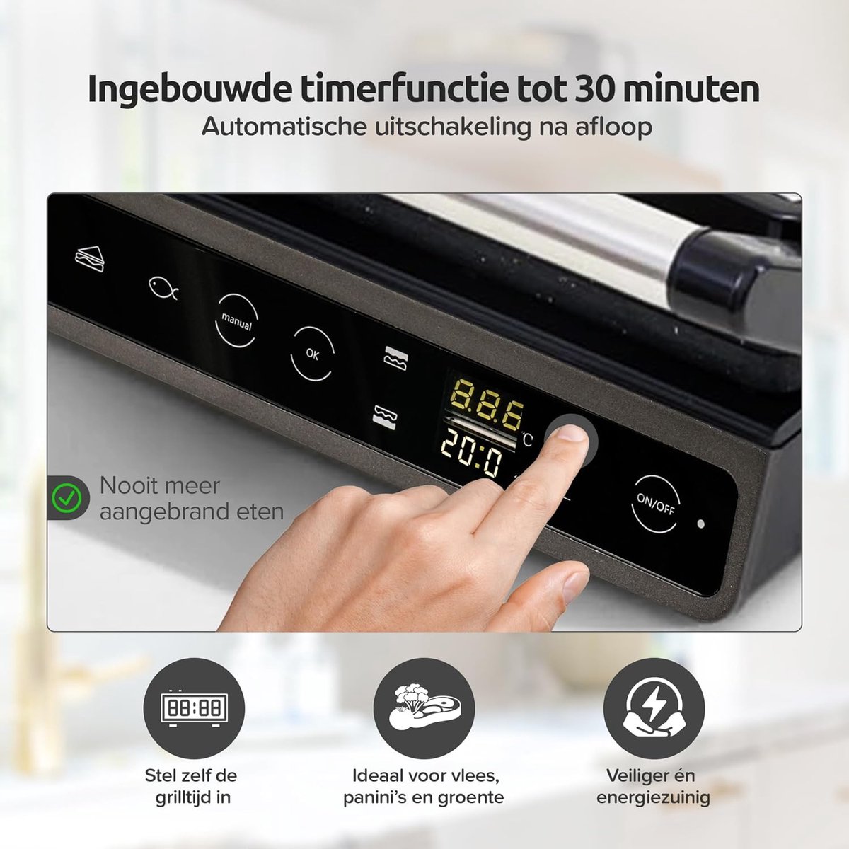 Contactgrill - Tosti-ijzer Panini Grill thumbnail 3