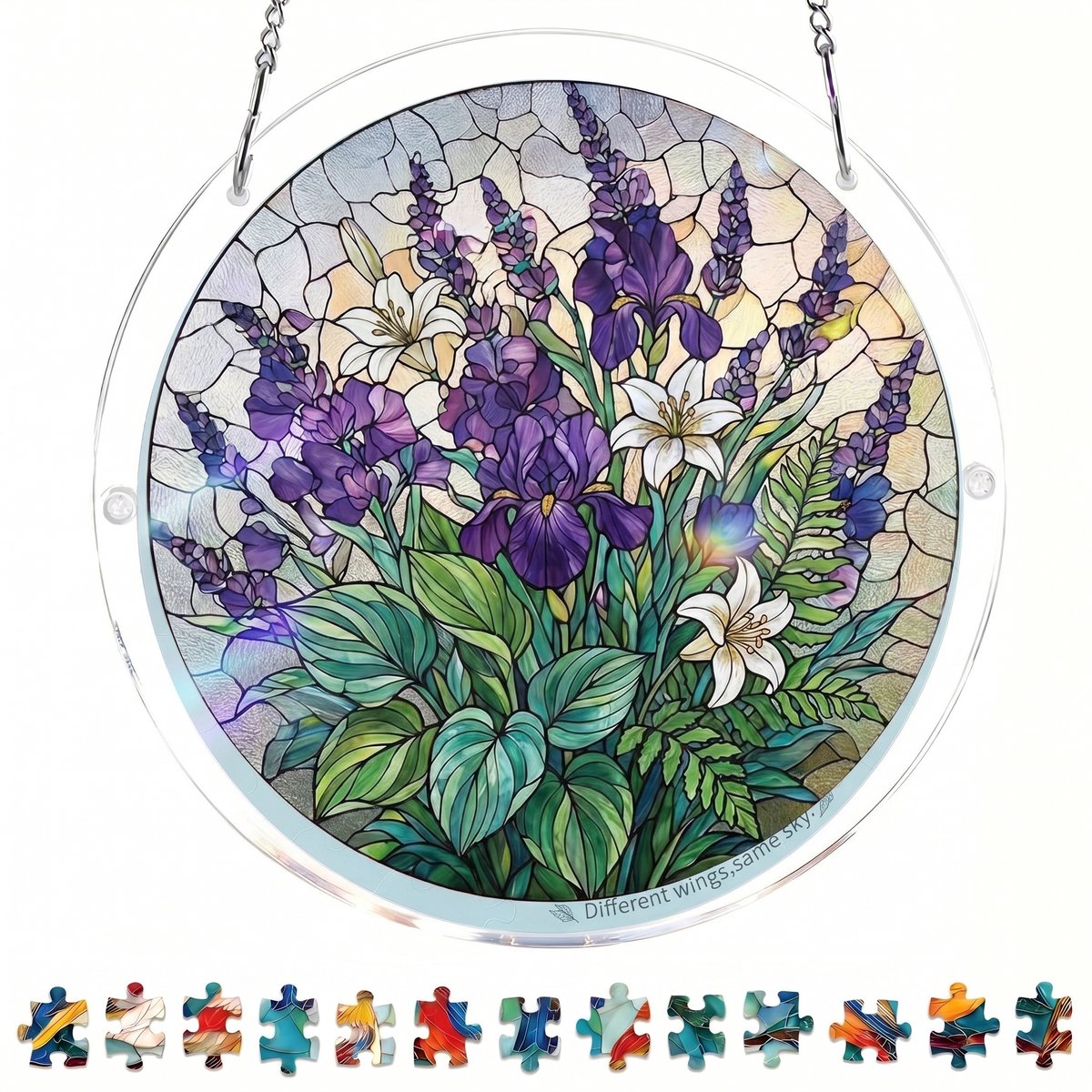 Ryoudavell - Acryl puzzel 83 stukjes - Kleurrijke versieringen - DIY - Woonaccessoires - 20 x 20 cm puzzels - Verwijderbare puzzel - puzzel - DIY puzzel Raamdecoratie voor thuis Geschikt als cadeau