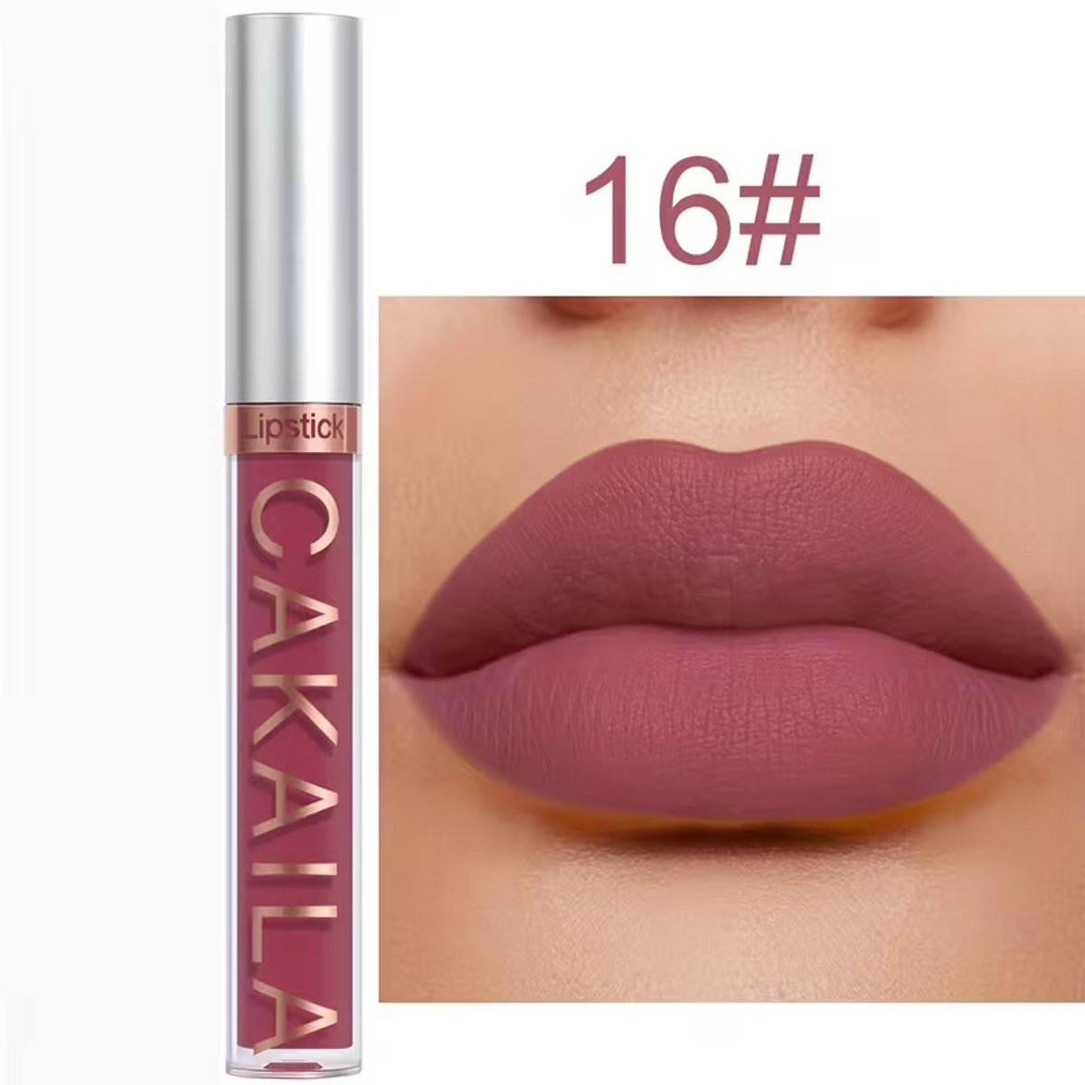 Matte Lippenstift Mauve Taupe – Waterproof Lipstick – Langhoudende Vloeibare Lippenstift – Transferproof Lip Glaze