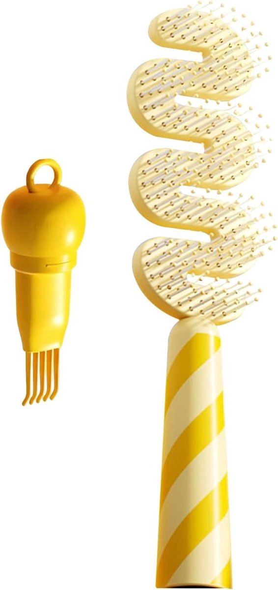 Ontklittingsborstel Haar - Krullend Haar Borstel - Dagelijkse Verzorging - Anti-slip Grip - 25.4 x 5.5 cm - Zwart