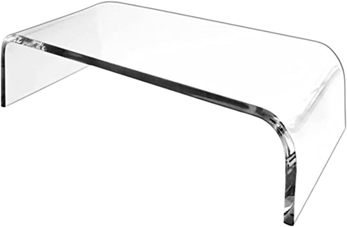 Monitor Verhoger Bureau - Desktop Stand - Ergonomisch Werken - Stabiele Acryl Constructie - Klein Formaat - Transparant