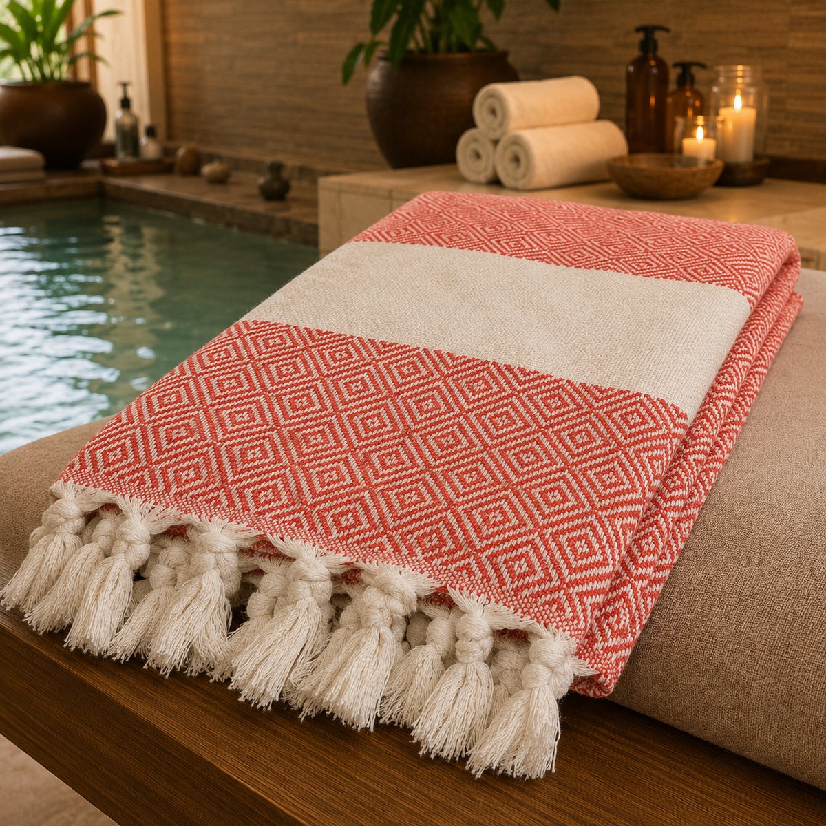 100% Natuurlijke Katoenen Elmas Peshtemal Badhanddoek Turkse Handdoek Hammam Strandlaken