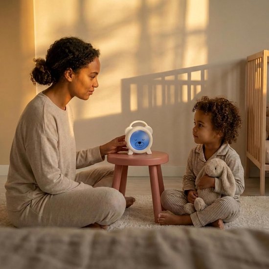 Slaaptrainer Beer - Nachtlampje Kinderen - Kind Leren Slapen - Draadloos en Compact - 7 Dagen Batterij - Wit — afbeelding 5