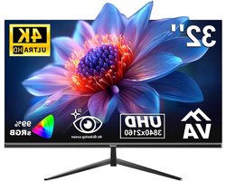 Computer Monitor - 4K Scherm - Visuele Content - Randloos Design - 32 inch - Zwart