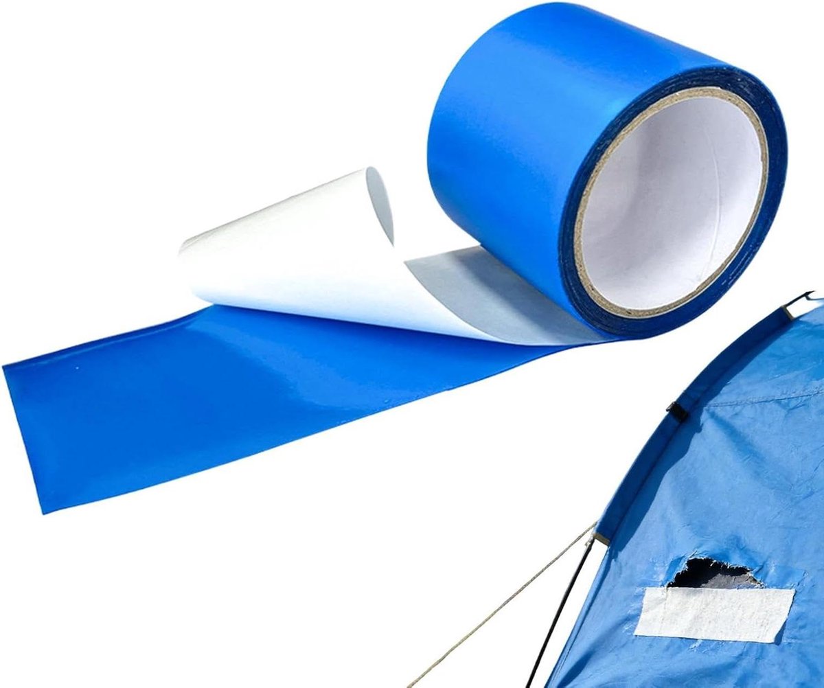 Reparatietape Dekzeil - Waterdicht Plakband - Onderhoud Buitenapparatuur - Versterkte Hechting - 8 x 400 cm - Blauw