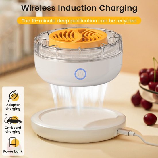 Pesticiden Reiniger - Draagbare Groente- en Fruitreiniger - Draadloze Groentewasser - 3600mAh Grote Accu - Produce Purifier - Titanium Zuivering - IPX7 - Groentereiniger - Verwijder Moeiteloos Bacteriën & Pesticiden - Voor Fruit, Groenten — afbeelding 2