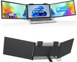 AHD® Professionele Portable Monitor - USB-C - 14 Inch - Double Draagbare Monitor - Portable Monitor Voor Laptop - Zwart - 1cm x 34cm x 21cm