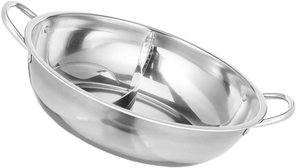 Roestvrijstalen Hot Pot Cooker Van Dual Flavor Pot Met Divider Kettle Chinese Fondue Pot Thuis Restaurant Gebruik