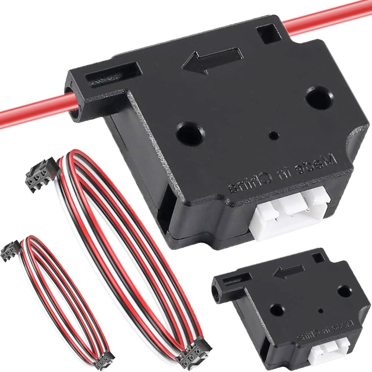 Filament Sensor Module - 3D Printer Onderdeel - Filament Detectie - Automatische Printer Pauze - 2 Stuks 1m Kabel - Zwart