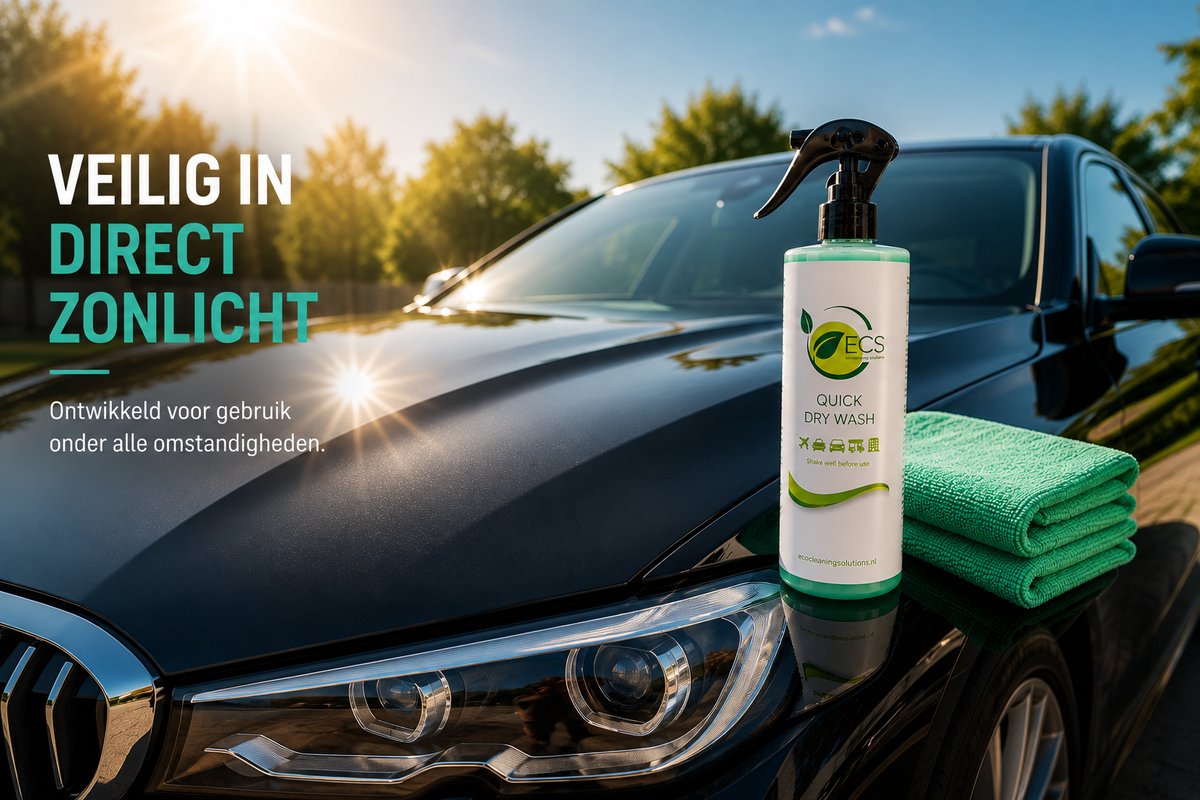 ECS Quick Dry Wash – Waterloze Autowas – Reinigt, Beschermt & Polijst in Één Stap – Nano Wax met Hoogglans Effect – 500ml – foto 5