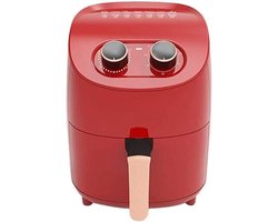 Airfryer, Kleine Airfryer, Airfryer met minder olie, 1200W Airfryer Oven Pizza Cooker, Bakmand met antiaanbaklaag, Bescherming tegen oververhitting, Timer+Temperatuurregeling Airfr