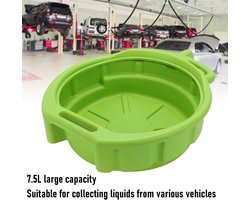 Motorolie Afvoerpan - Koelvloeistof Opvangbak - Voertuigen Onderhouden - Anti-spat Ontwerp - 75 Liter Capaciteit - Zwart