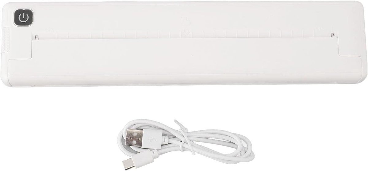 Draagbare Reisprinter - Mini Mobiele Printer - Onderweg Printen - Inktloze Thermische Technologie - Letter Formaat - Wit