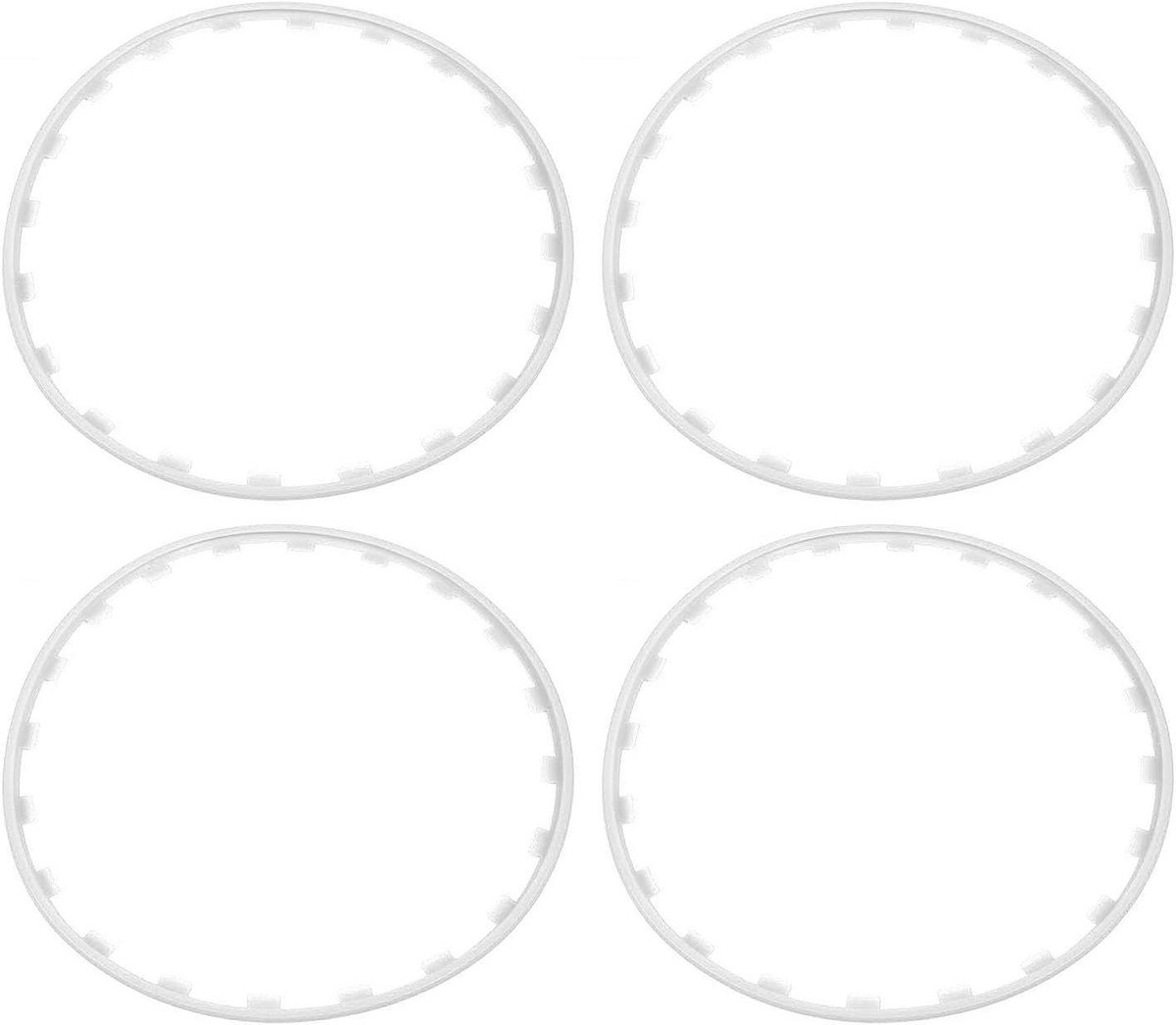Velgbeschermers - Velgrand bescherming - Wielranden beschermen - Nylon materiaal - 20 inch - Wit