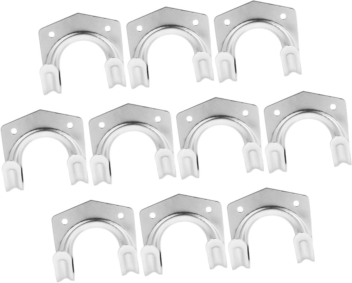 Dubbele Haken - Wandorganizer Houder - Tuinslang Ophangen - Zware Belasting - 10 Stuks - Z