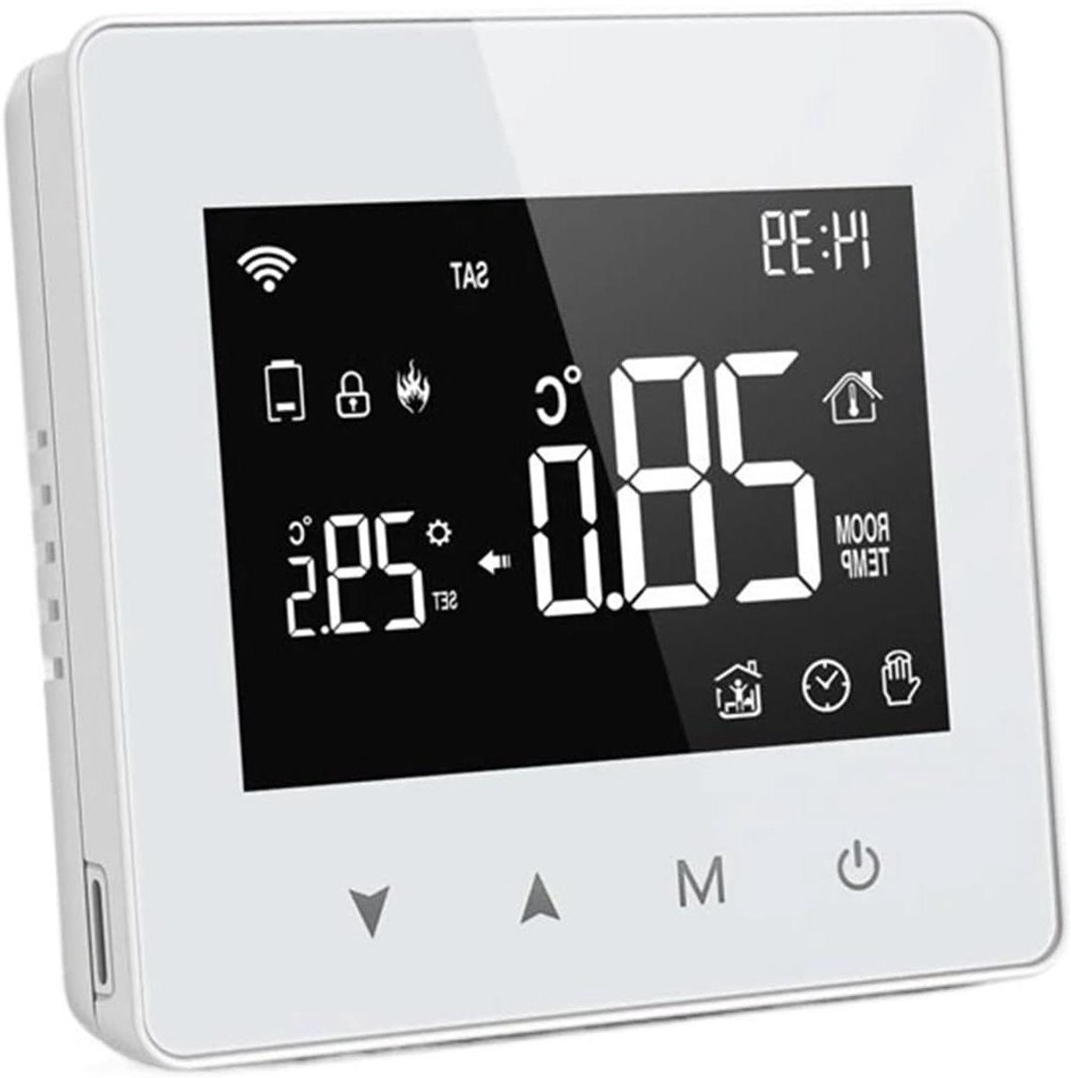 Slimme Thermostaat - Temperatuurregelaar Boiler - Verwarming Beheren - Wifi ZigBee Connectiviteit - Laag Stroomverbruik - Wit