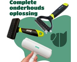 Mister Mill Voordeel Set : Complete onderhouds oplossing Slickerborstel 2 Zijdige Ondervachtkam Pluizenborstel - Hondenborstel - Kattenborstel - Haarverwijderaar voor huisdieren