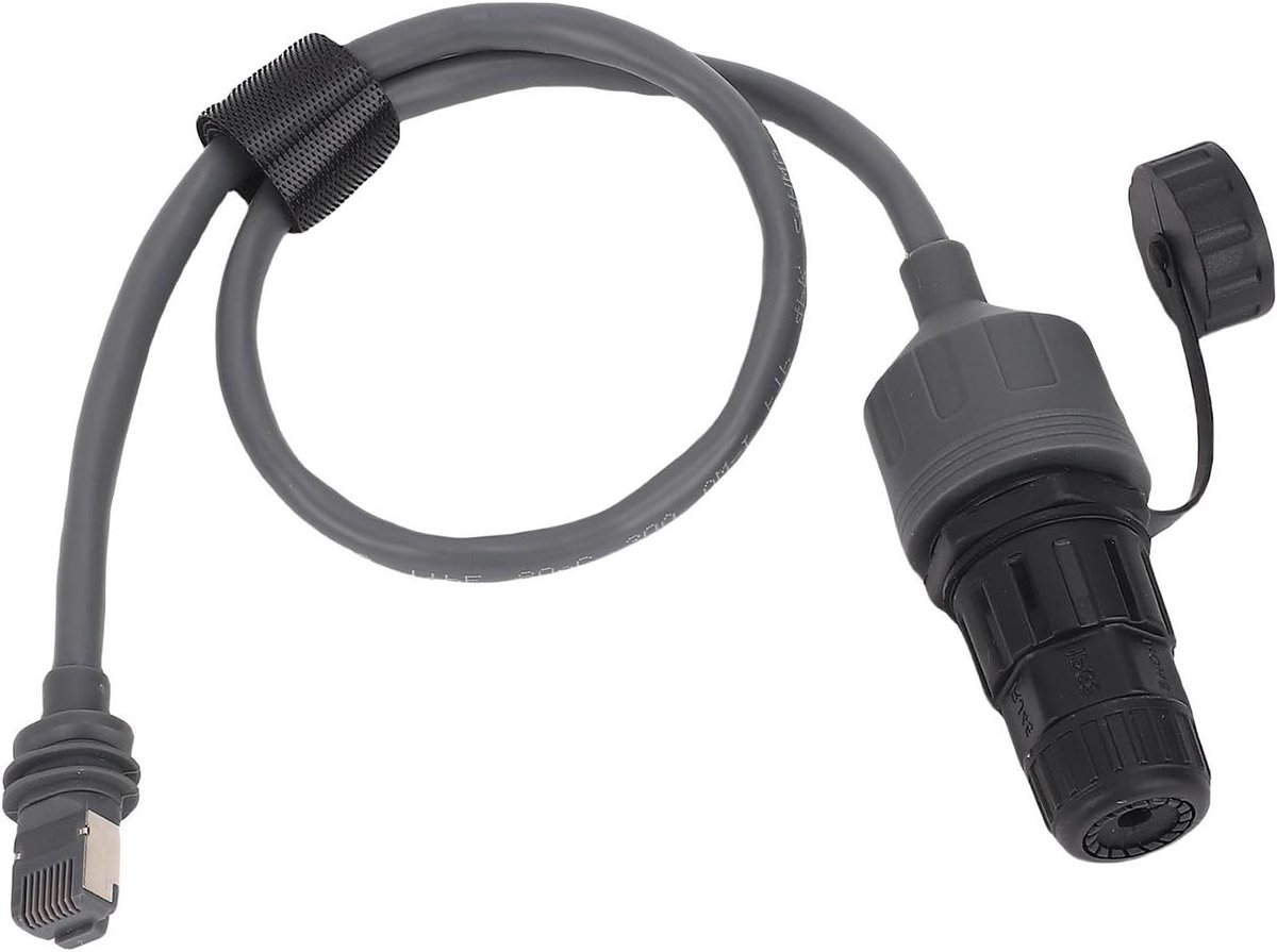 Ethernet Adapter - Netwerk Adapter Kabel Adapter - Stabiele Internetverbinding - Waterdichte Connectie - 54 cm - Zwart