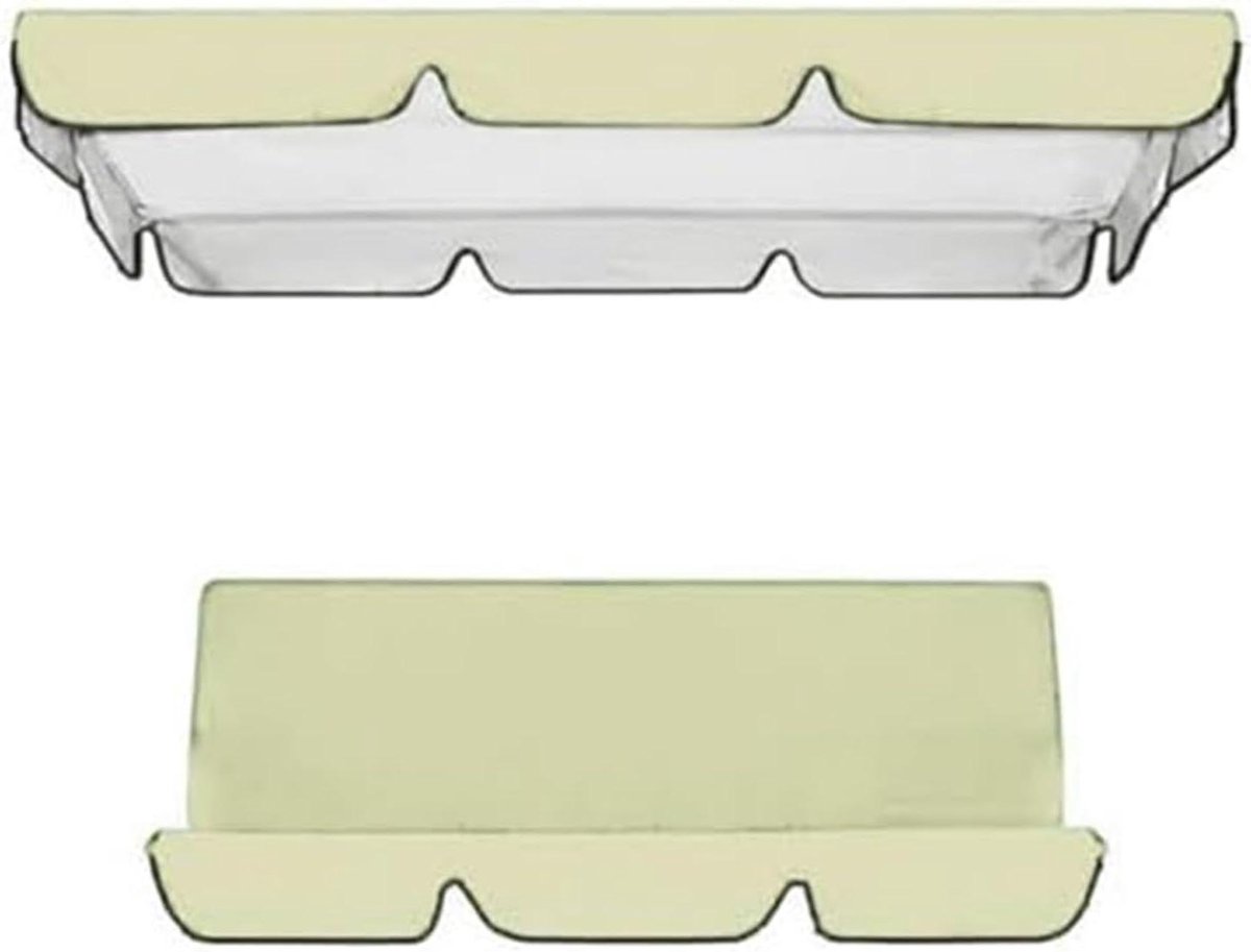 Schommel Luifel - Vervangende Hoes - Buiten Ontspannen - Waterdicht UV-Bestand - 249 x 185 cm - Gebroken Wit