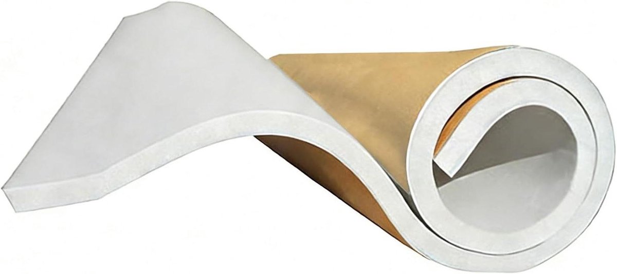 Zelfklevende neopreen spons schuimrubberen plaat, gesloten cel spons schuim vel rol, doe-het-zelf projectblad met lijm (dikte: 20 mm/0,8 ", gebroken wit)