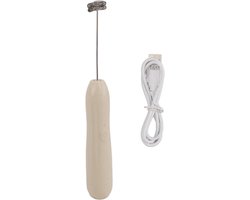 Melkopschuimer Maker - Mini Garde - Drankjes Maken - Oplaadbaar Via USB - 3 Snelheden - Kaki