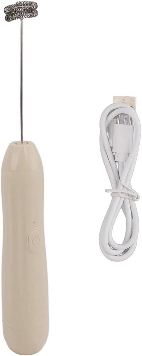 Melkopschuimer Maker - Mini Garde - Drankjes Maken - Oplaadbaar Via USB - 3 Snelheden - Kaki