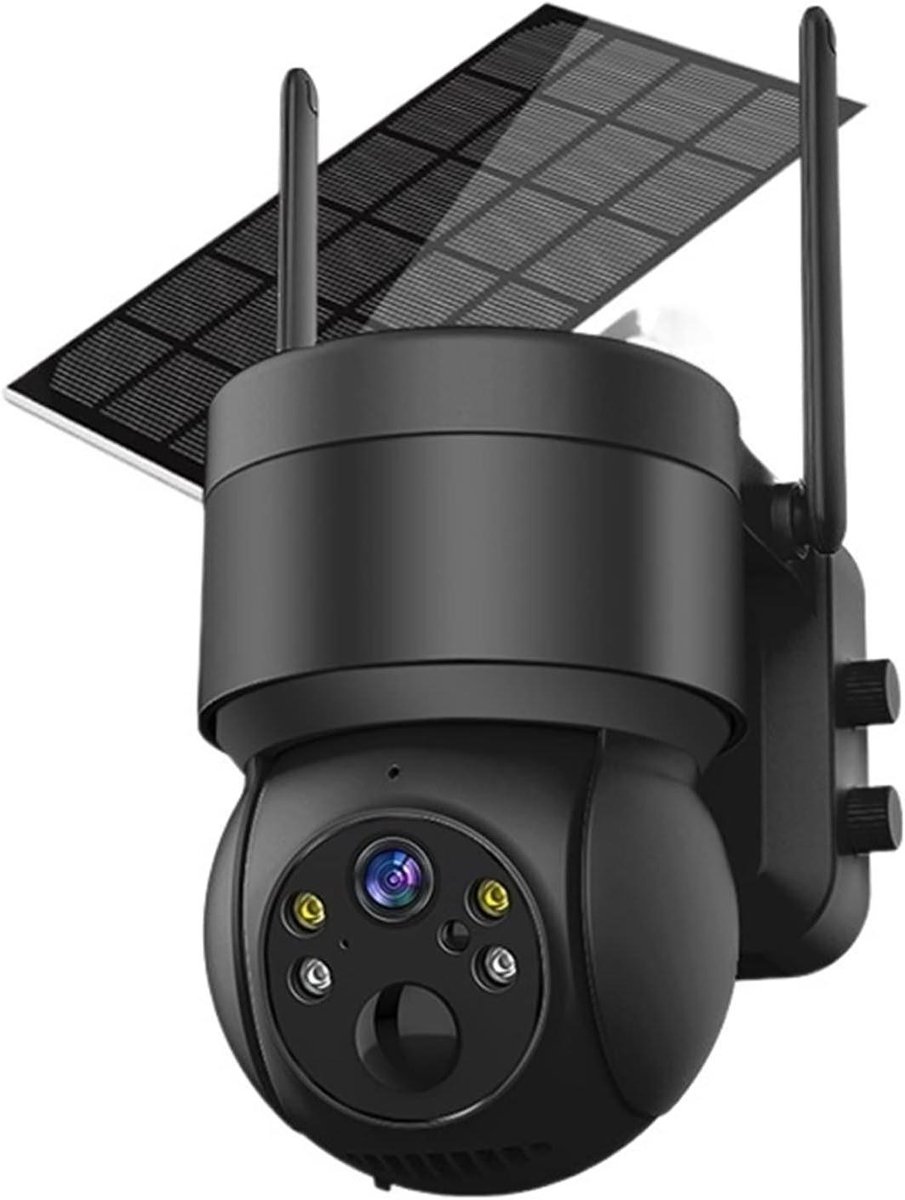 Zonnecamera Wifi - Buiten Camera - Beveiliging Thuis - 4MP HD Resolutie - 128GB Opslag - Zwart