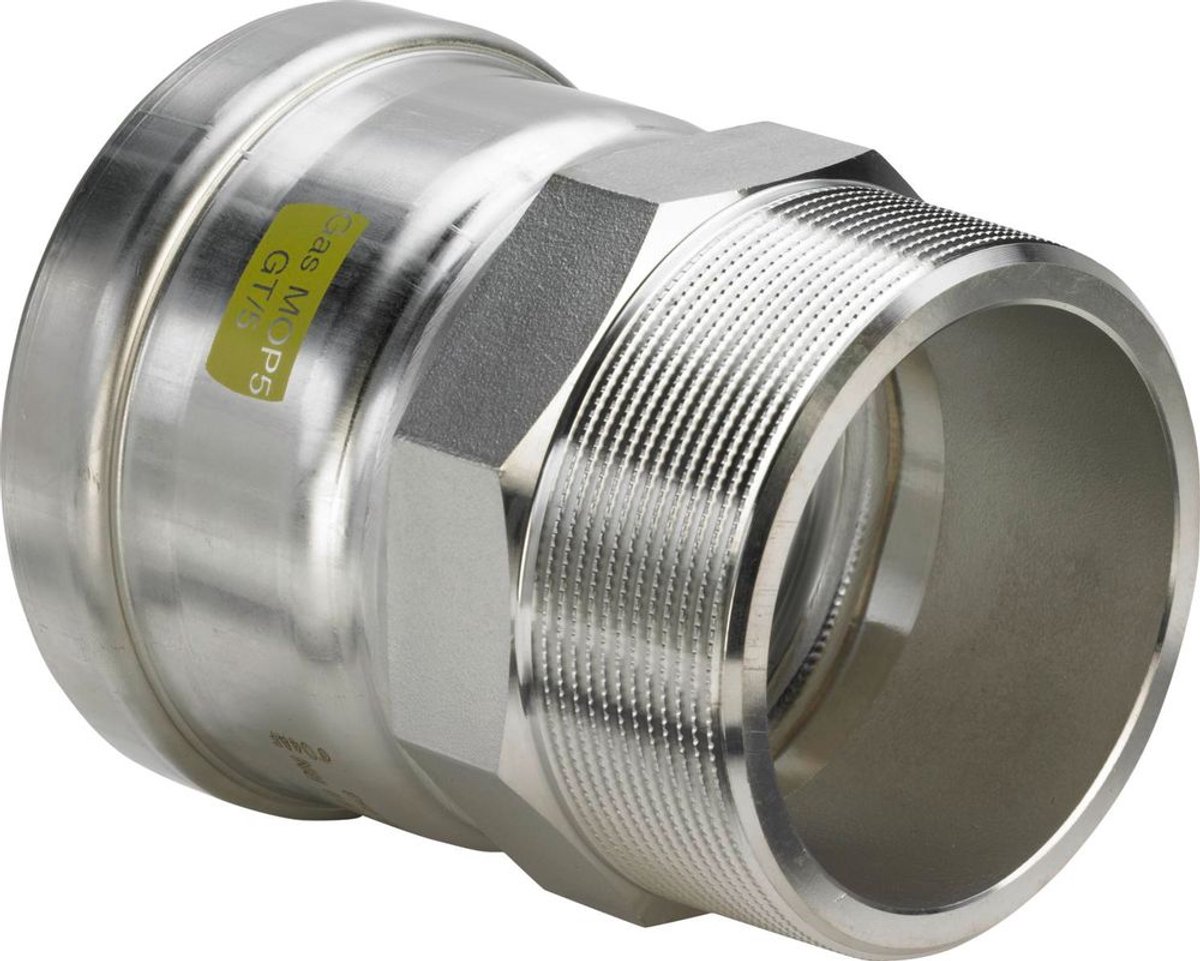 Viega Sanpress Inox G XL-verloopstuk, d 76,1mm, R 21/2 roestvrij staal Model 0211XL, 632526