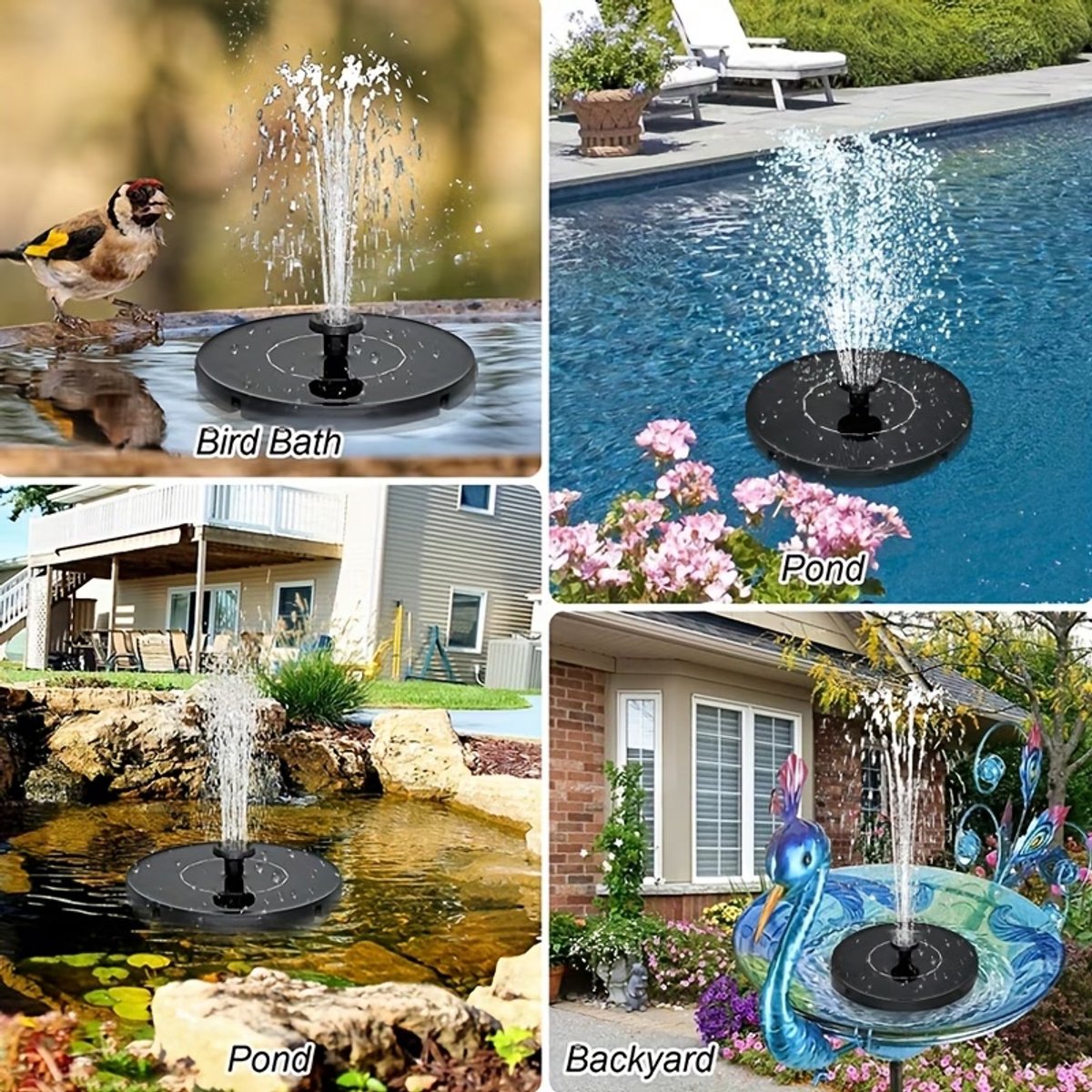 Solar Fontein met 6 Sproeikoppen thumbnail 6