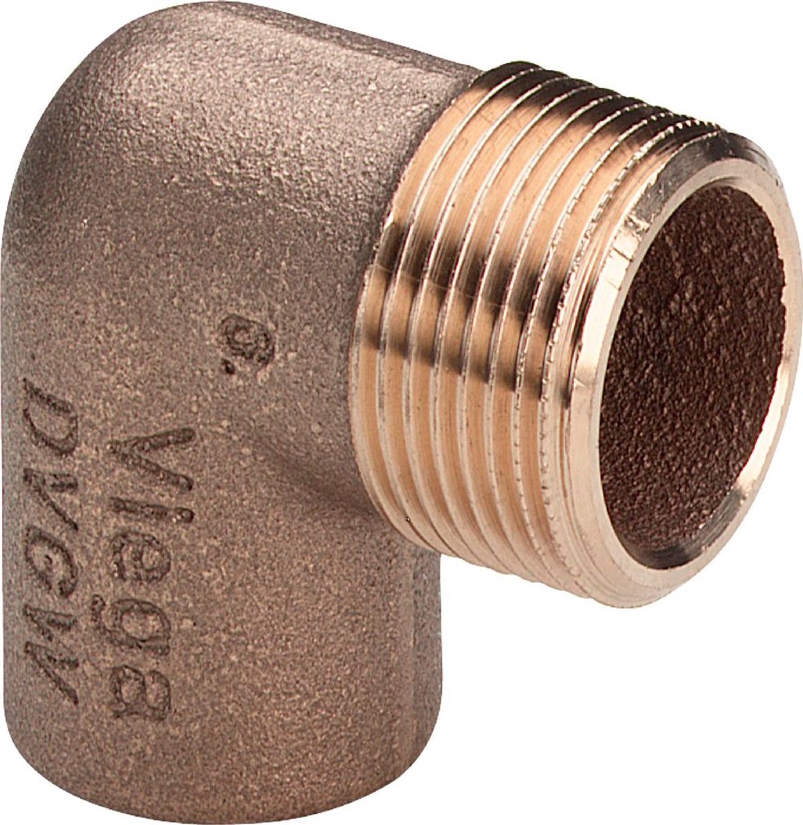 Viega Overgangsbocht 90 graden, d 18mm, R 3/4 roodkoper Model 94092G, 133108
