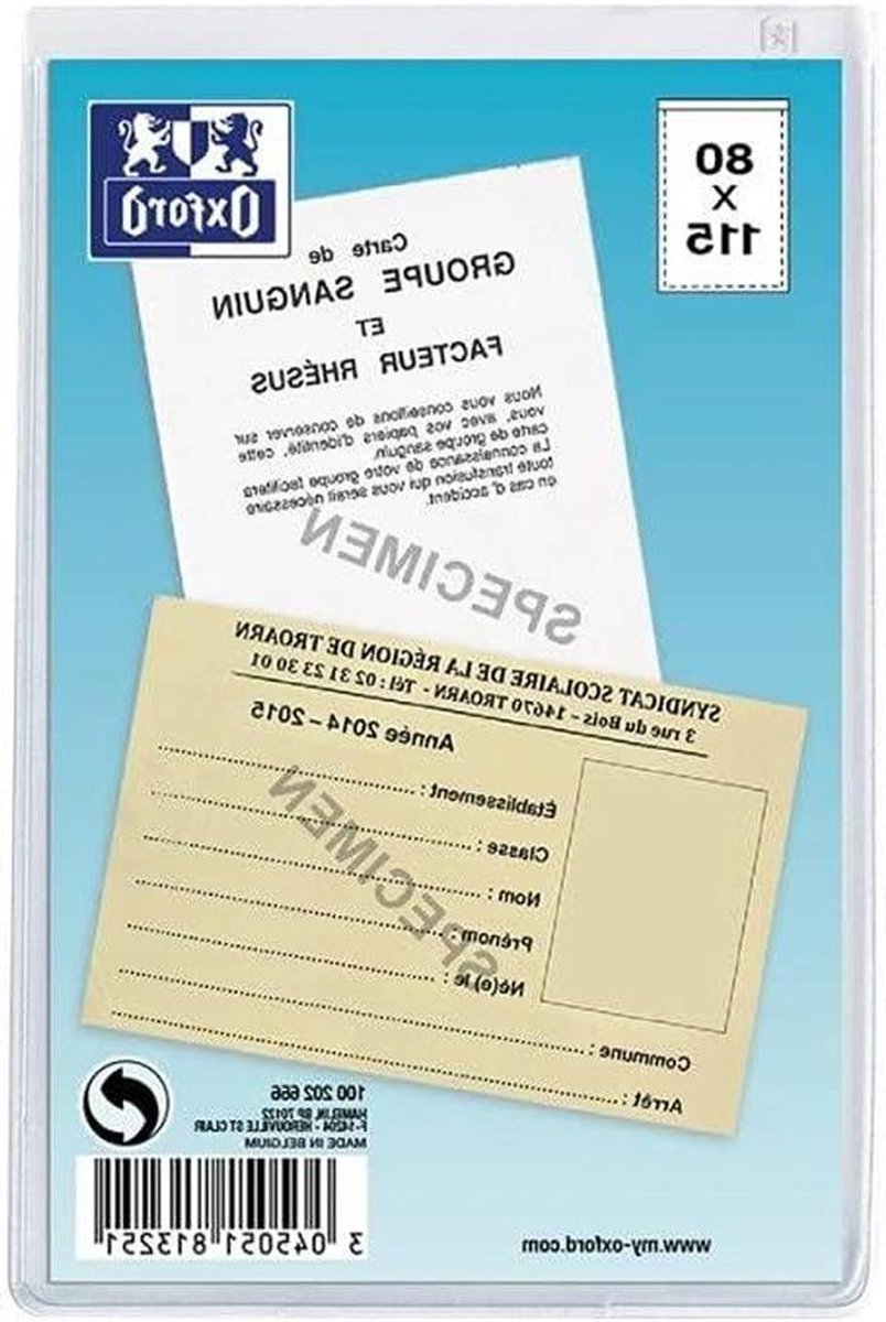 Kaarthouder - Documenten Beschermer - Toegang Beheren - Stevig PVC Materiaal - 83 x 120 mm - Transparant