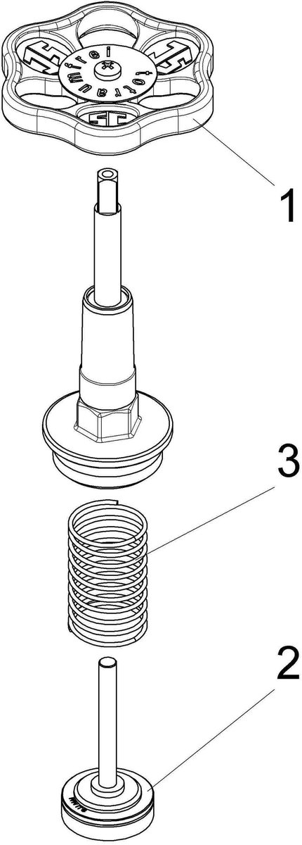 Schlösser Armaturen JS Vetkamer bovendeel voor KFR-ventiel, DIN 3502, met stijgende spindel, DN25, 1'', met EPDM afdichting, 0018192500001